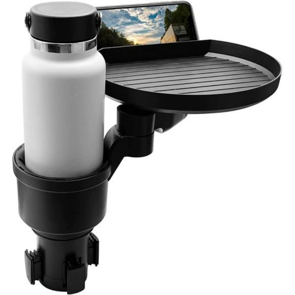 Car Cup Holder Extender with Phone Slot - 9" Car Food Tray Table